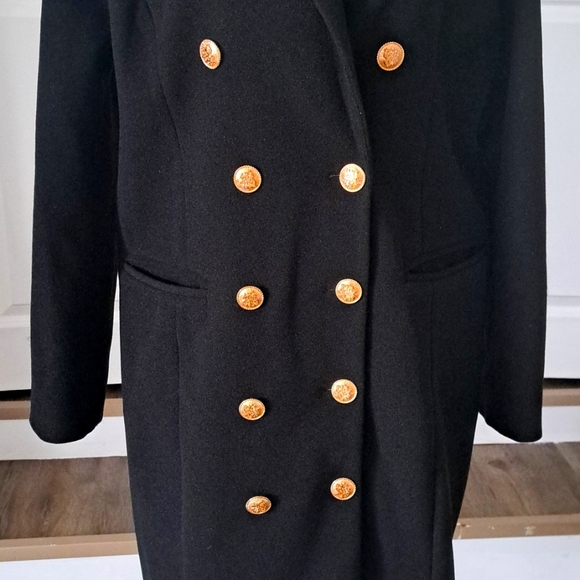 (i) Woman Fall Winter Coat Double Breasted Midi Peacoat Trench Coat XXL NWT #278 - Picture 2 of 11